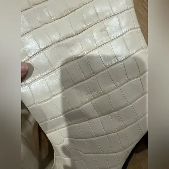 Schutz Maryana Croc-Embossed Leather Boots - Picture 4 of 9